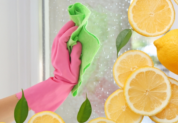 nettoyage vitres citron
